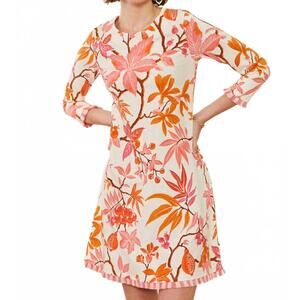 NEW SPARTINA 449 island fringe dress in richmond hill honeysuckle cream